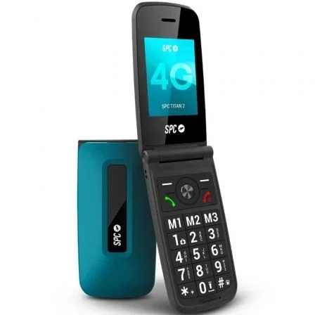 SPC Titan 2 Móvil para Mayores - Teléfono Plegable 4G con Botón ICE, Teclas Grandes, Pantalla 2.4", Resistente a Agua IP44 y Smart Help (Azul) - Ref. 2342A SPC Titan 2 Móvil para Mayores - Teléfono Plegable 4G con Botón ICE, Teclas Grandes, Pantalla 2.4", Resistente a Agua IP44 y Smart Help (Azul) - Ref. 2342A